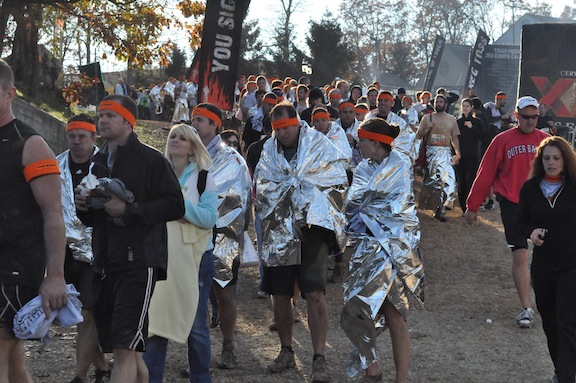Folks staying warm in line after Toughmudder 2011 at Wintergreen Folks staying warm in line after Toughmudder 2011 at Wintergreen