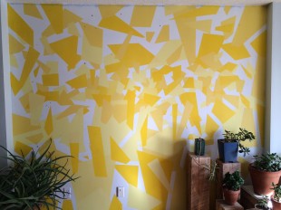 image of new painted feature wall in my living room